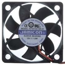 JAMICON KF0510S1MR-R DC 12V 1.0W 2 Wires 5010 Sleeve Bearing Axial Fan