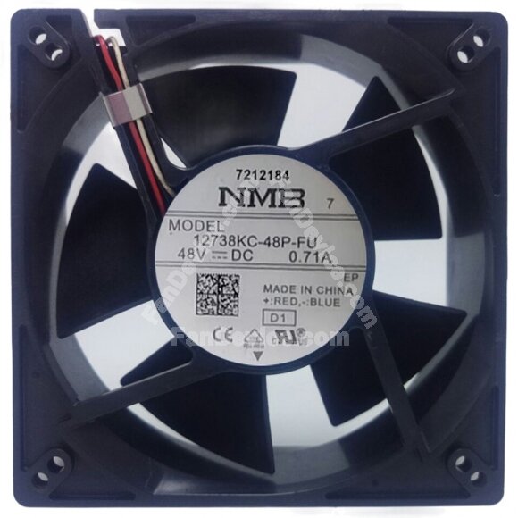 NMB 12738KC-48P-FU DC 48V 0.71A 3 Wires Axial Cooling Fan