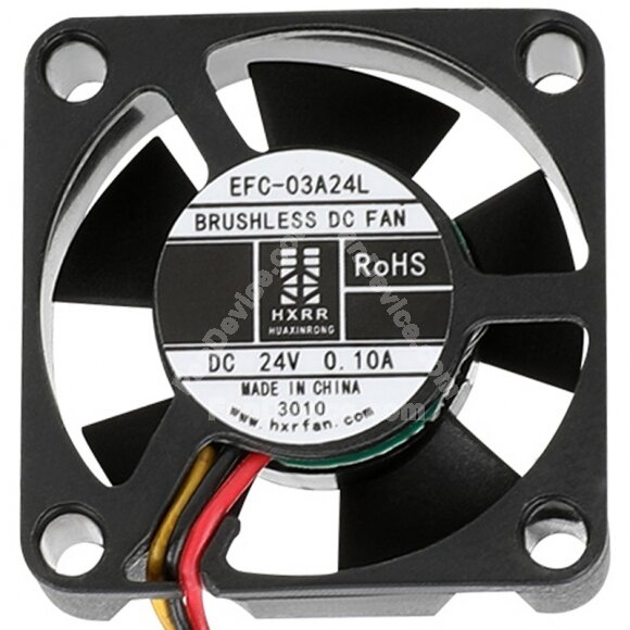 HXRR EFC-03A24L 24V 0.10A 3 Wires 3010 DC Brushless Axial Cooling Fan