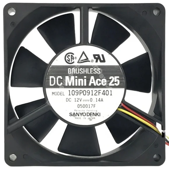 Sanyo 109P0912F401 12V 0.14A 9025 Brushless Cooling Fan
