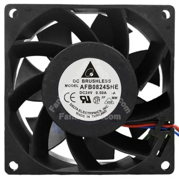 Delta AFB0824SHE 24V 0.50A DC Brushless Axial Fan