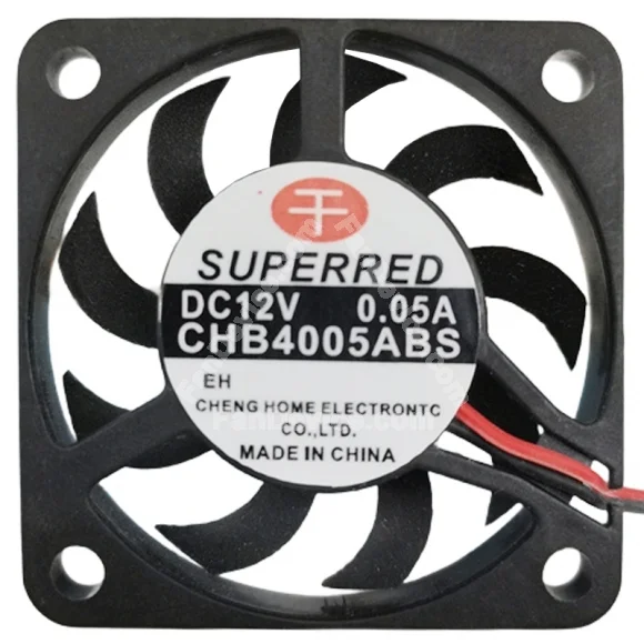 SuperRed CHB4005ABS 12V 0.05A 2 Wires Axial Cooling Fan