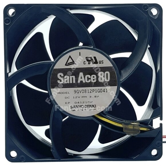 Sanyo 9GV0812P1G041 12V 3.8A 4 Wires Axial Cooling Fan