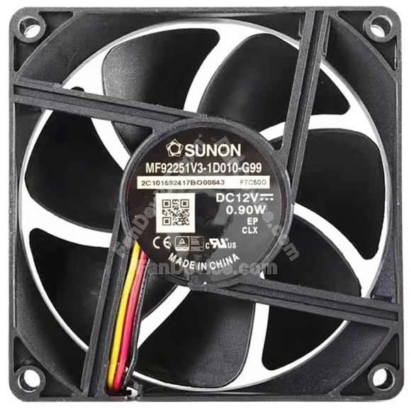 Sunon MF92251V3-1D010-G99 12V 0.90W 3 Wires Cooling Fan
