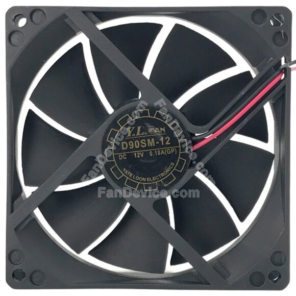 YaLn Fan D90SM-12 12V 0.18A 2 Wires Axial Cooling Fan