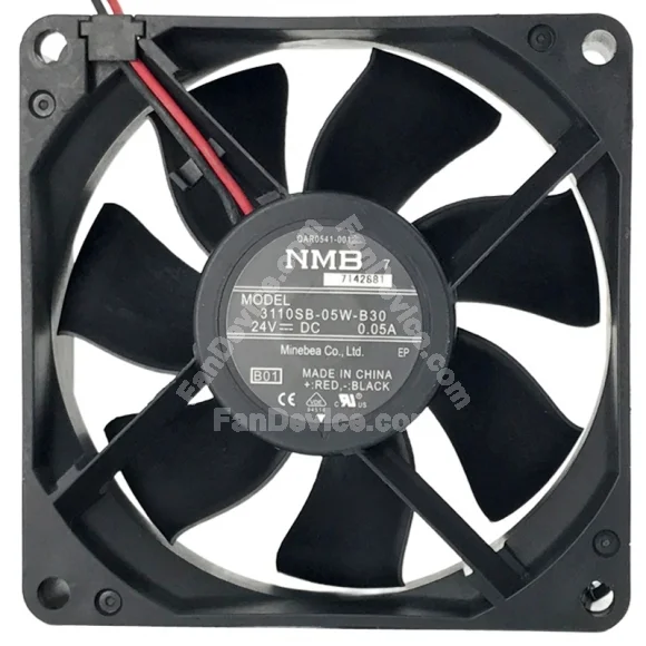 NMB 3110SB-05W-B30 24V 0.05A 2 Wires Axial Cooling Fan