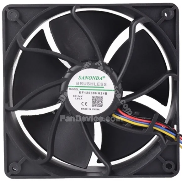 SANONDA KF12038HH24B 24V 1.66A 4 Wires Axial Cooling Fan