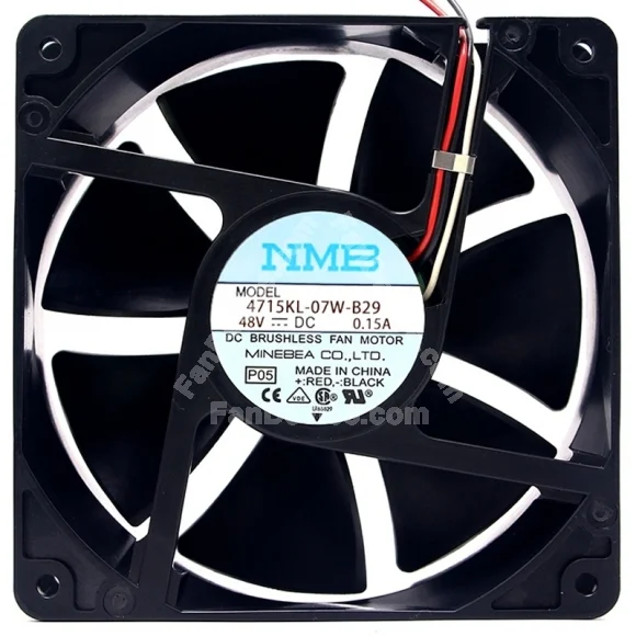 NMB 4715KL-07W-B29 48V 0.15A 3 Wires Axial Cooling Fan