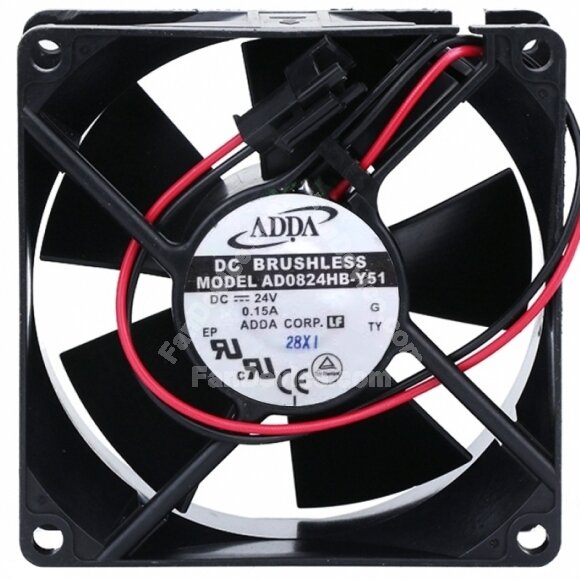 ADDA AD0824HB-Y51 24V 0.15A 2 Wires Axial Cooling Fan