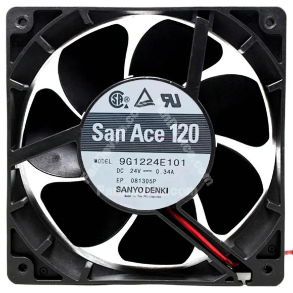Sanyo 9G1224E101 DC 24V 0.34A 2 / 3 Wires Axial Fan