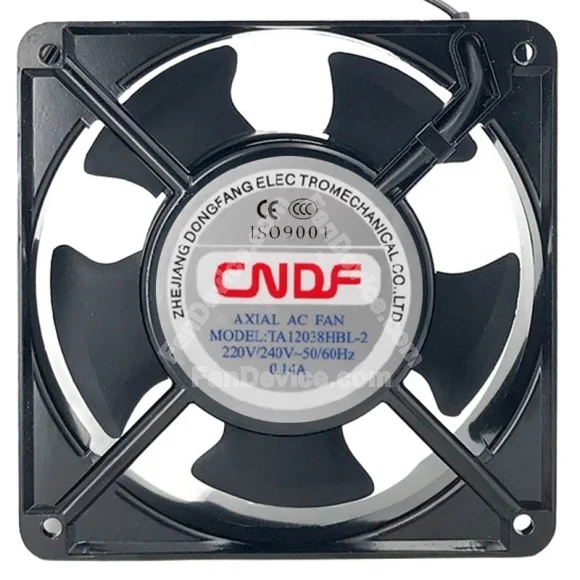 CNDF TA12038HBL-2 220V/240V 0.14A 2 Wires Axial Cooling Fan