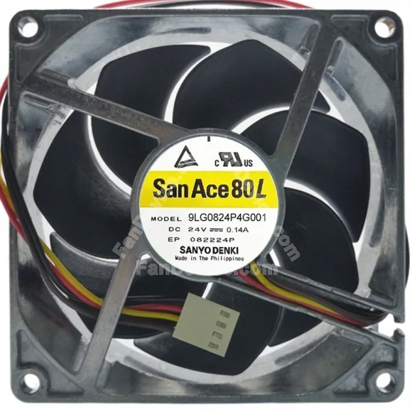 Sanyo 9LG0824P4G001 24V 0.14A 4 Wires Axial Cooling Fan