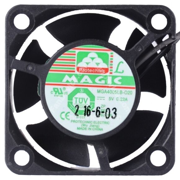 Magic MGA4005LB-O20 5V 0.22A 2 Wires Axial Cooling Fan