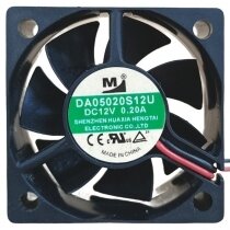 YM DA05020S12U 12V 0.20A 2 Wires Axial Cooling Fan