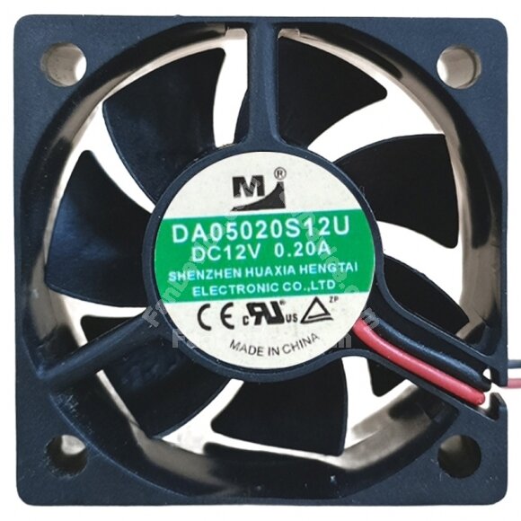 YM DA05020S12U 12V 0.20A 2 Wires Axial Cooling Fan