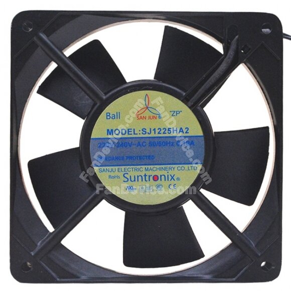 SAN JUN SJ1225HA2 220V-240V 0.10A 2 Wires Axial Cooling Fan