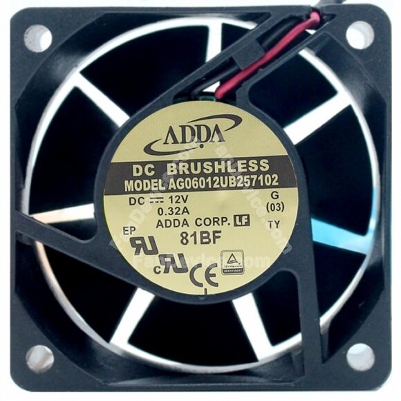 ADDA AG06012UB257102 12V 0.32A 2 / 3 Wires Cooling Fan