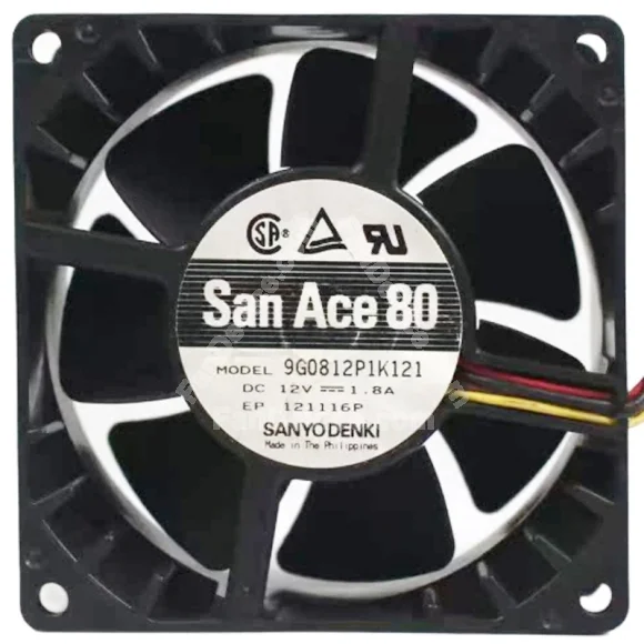Sanyo 9G0812P1K121 12V 1.8A 4 Wires Axial Cooling Fan