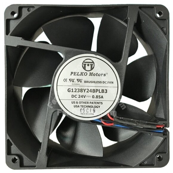 PELKO Motors G1238Y24BPLB3 24V 0.85A 2 Wires Cooling Fan