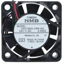 NMB 04010KA-24N-AA 24V 0.065A 2 Wires Axial Cooling Fan