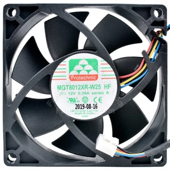 Protechnic MGT8012XR-W25 HF 12V 0.39A 4 Wires PWM Cooling Fan