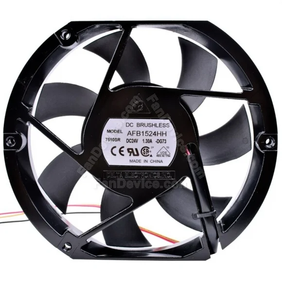 Delta AFB1524HH 24V 1.30A DC Brushless 3 Wires Axial Cooling Fan