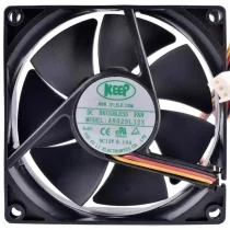 Keep A8025L12S 12V 0.14A 2 Wires DC Brushless Axial Cooling Fan
