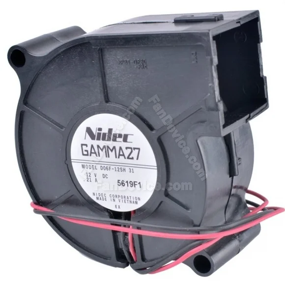 Nidec D06F-12SH 31 DC 12V 0.21A 2 Wires Blower Cooling Fan