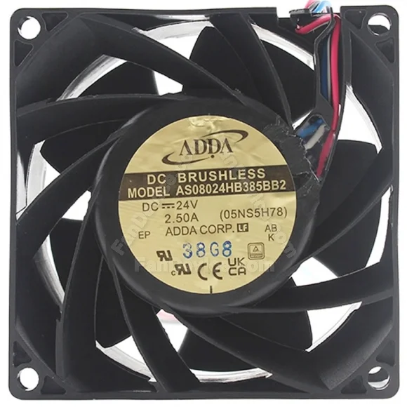 ADDA AS08024HB385BB2 24V 2.50A DC Brushless 4 Wires Axial Cooling Fan