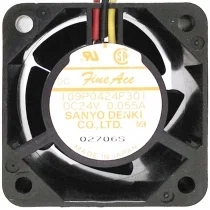 Sanyo 109P0424F301 DC 24V 0.055A 3 Wires Axial Cooling Fan