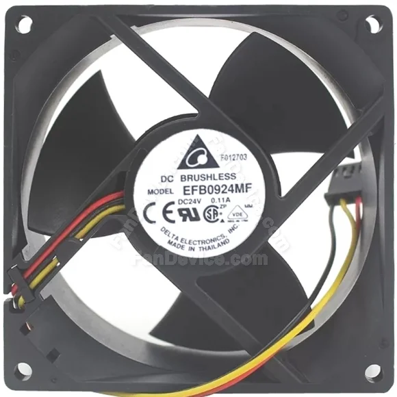Delta EFB0924MF 24V 0.11A DC Brushless 3 Wires Axial Cooling Fan