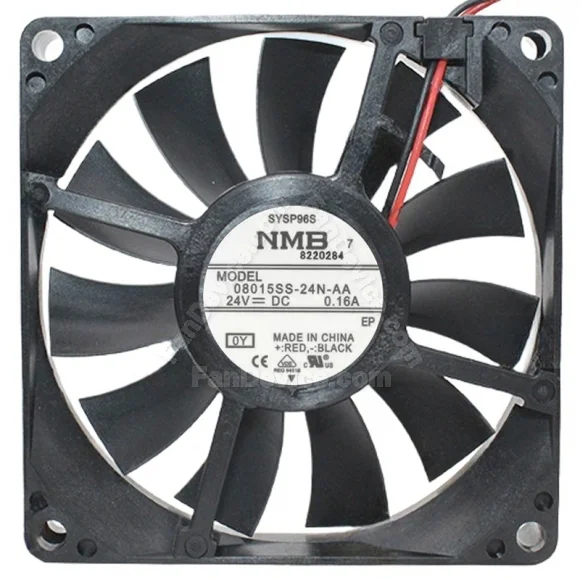 NMB 08015SS-24N-AA DC 24V 0.16A 2 Wires Axial Cooling Fan