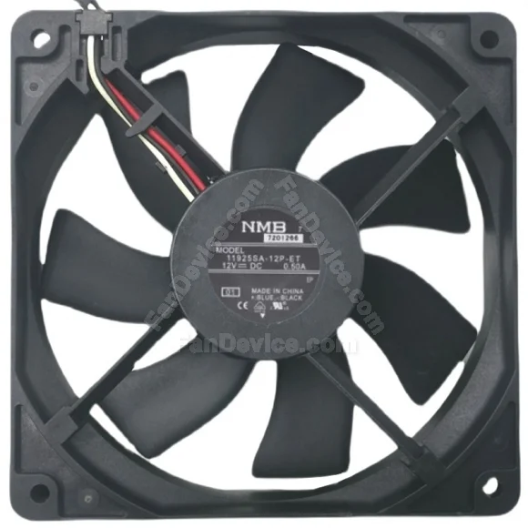 NMB 11925SA-12P-ET DC 12V 0.50A 3 Wires Axial Cooling Fan
