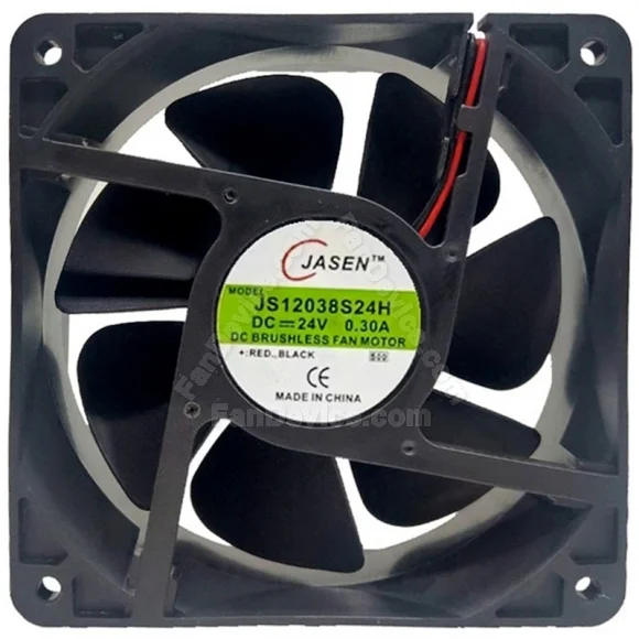 JASEN JS12038S24H 24V 0.30A DC Brushless 2 Wires Axial Cooling Fan
