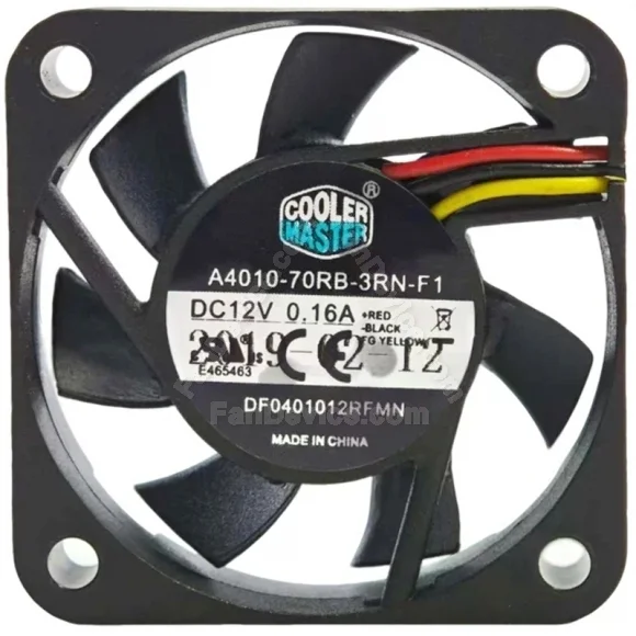 CoolerMaster A4010-70RB-3RN-F1 DF0401012RFMN 12V 0.16A 3 Wires Cooling Fan