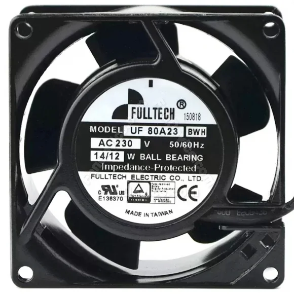 FULLTECH UF-80A23 BWH AC 230V 14/12W Ball Bearing Impedance Protected Cooling Fan