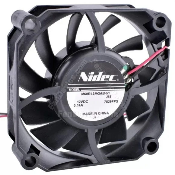 Nidec M60R12MGAB-51 DC 12V 0.14A 2 Wires Axial Cooling Fan