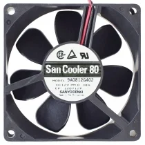Sanyo 9A0812G402 DC 12V 0.38A 2 Wires Axial Cooling Fan
