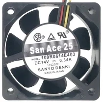 Sanyo 109R0614E403 DC 14V 0.34A 3 Wires Axial Cooling Fan