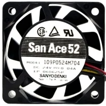 Sanyo 109P0524M704 DC 24V 0.04A 2 / 3 Wires Axial Cooling Fan