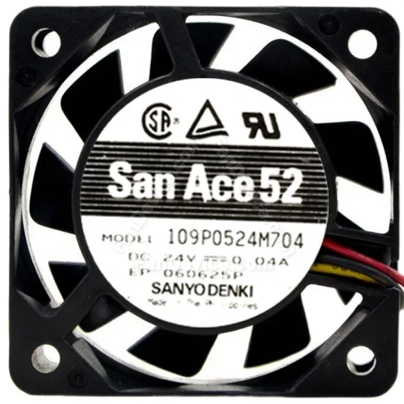 Sanyo 109P0524M704 DC 24V 0.04A 2 / 3 Wires Axial Cooling Fan