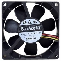 Sanyo 109R0824S401 DC 24V 0.1A 3 Wires Axial Cooling Fan