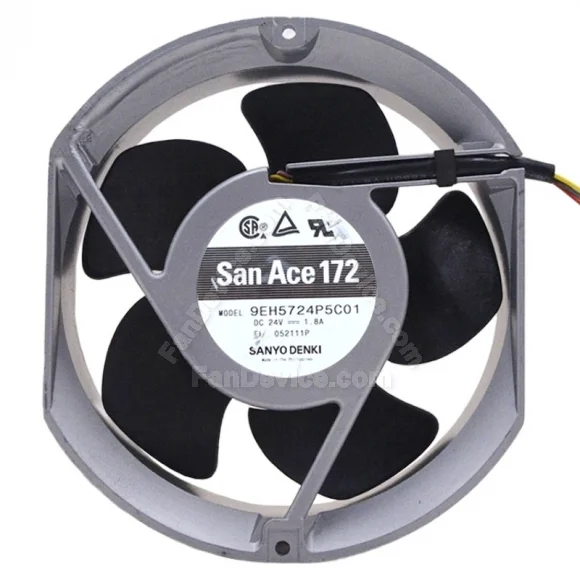 Sanyo 9EH5724P5C01 DC 24V 1.8A 4 Wires Axial Cooling Fan