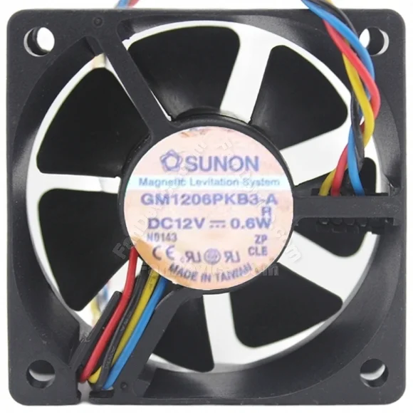 Sunon GM1206PKB3-A DC 12V 0.6W 4 Wires PWM Axial Cooling Fan