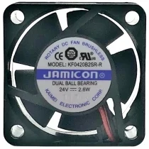 JAMICON KF0420B2SR-R 24V 2.6W 2 Wires Dual Ball Bearing Cooling Fan