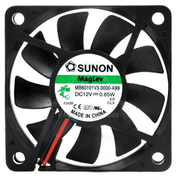 Sunon MB60101V3-0000-A99 12V 0.65W 2 Wires Maglev Cooling Fan