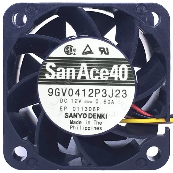 Sanyo 9GV0412P3J23 DC 12V 0.60A 4 Wires PWM Axial Cooling Fan