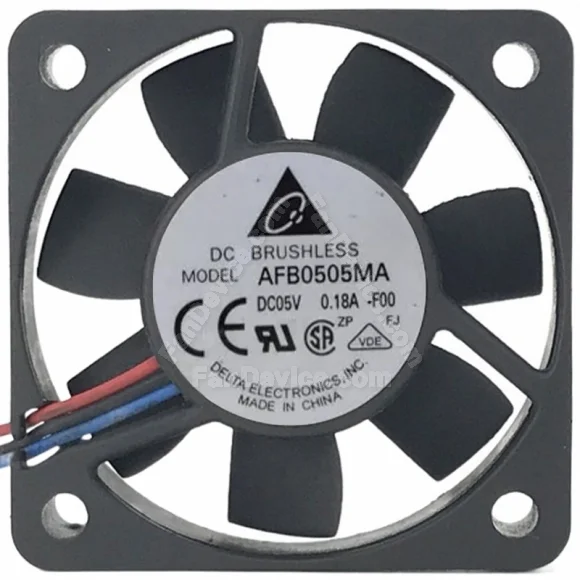Delta AFB0505MA 5V 0.18A 3 Wires DC Brushless Axial Cooling Fan