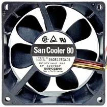 Sanyo 9A0812EG401 DC 12V 0.38A 4 Wires Axial Cooling Fan