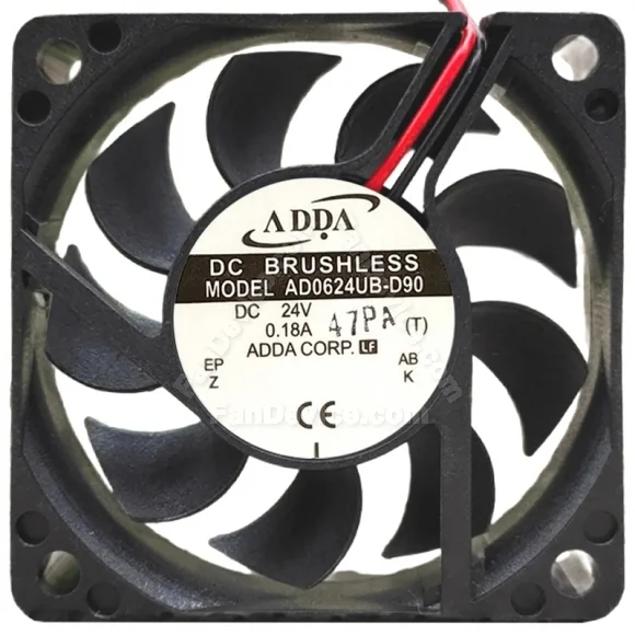 ADDA AD0624UB-D90 24V 0.18A DC Brushless 2 Wires Axial Cooling Fan